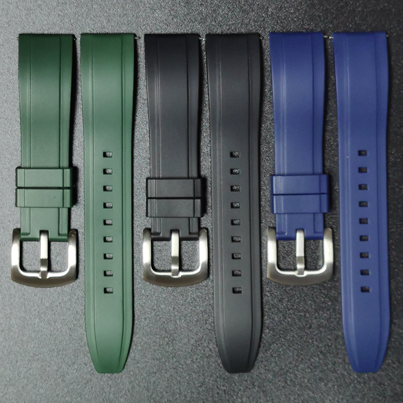 Yellow White green 20 22 24 26mm diving can quick release switch TPU water ghost watch strap