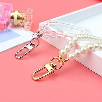 Pearl Chain Mobile Phone Chain All-match Pendant Keychain Bag diy Doll Lanyard Gold Bag Hand-made Accessories