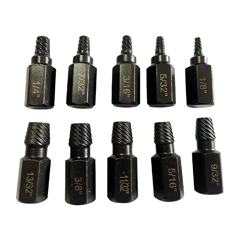 10-piece set screw extractor 25pc inch broken sliding thread screw extractor hexagon socket bolt removal