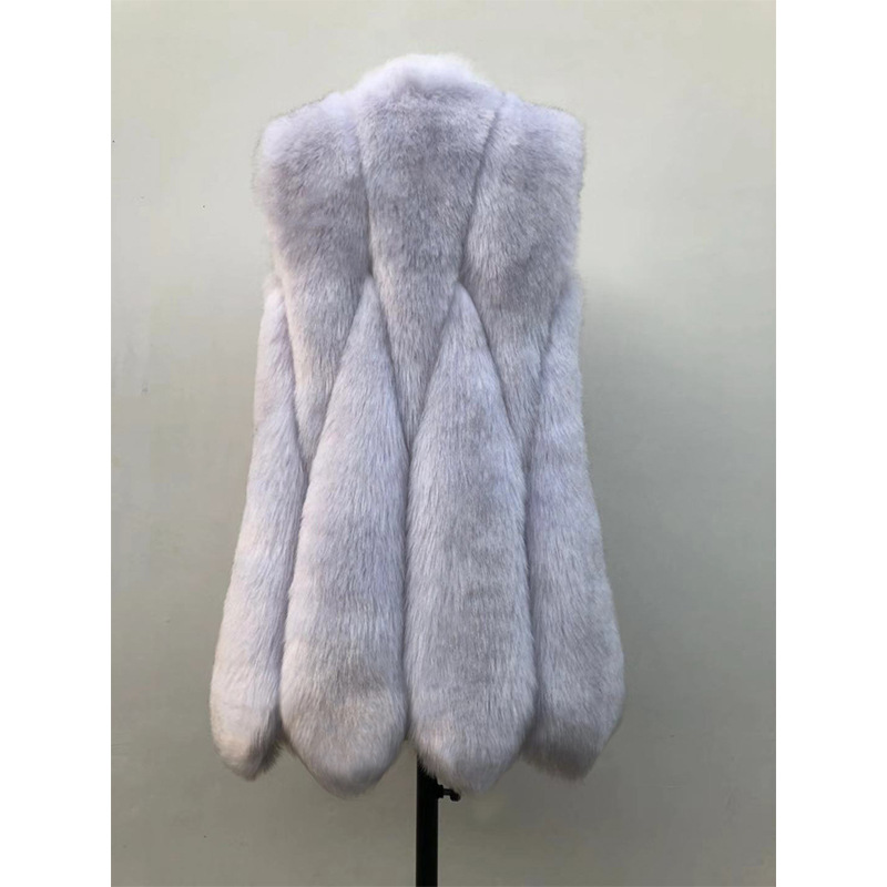 Haining fur winter New Korean warm fur vest female in the long Korean version of the imitation fox fur coat