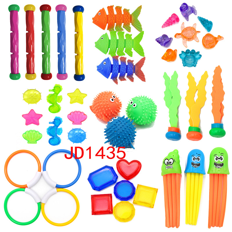 Cross-border Amazon diving toys children's swimming pool treasure hunting diving torpedo Water Ring Diamond water playing suit toys