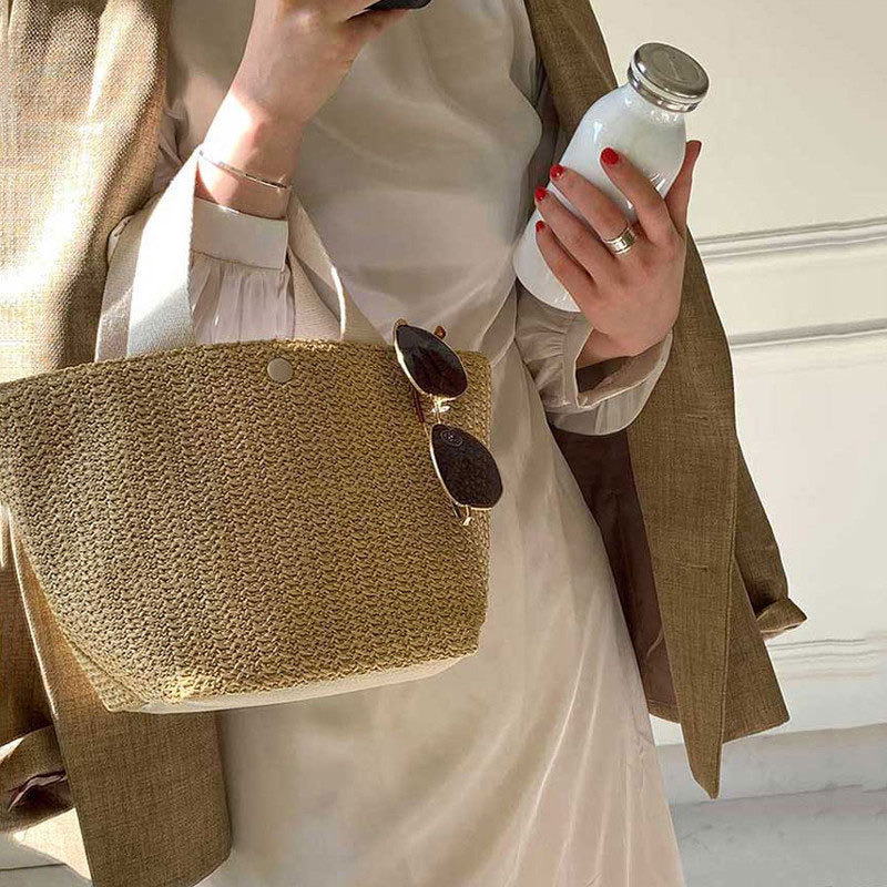 2023 Neue gewebte Strandhandtasche im koreanischen Stil für Damen_voghion.com
