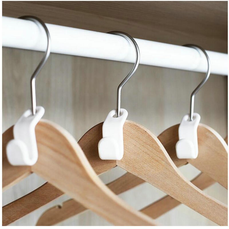Wholesale cross-border hanger connection hook clothes hanger plastic hook wardrobe clothes drying overlay storage hook