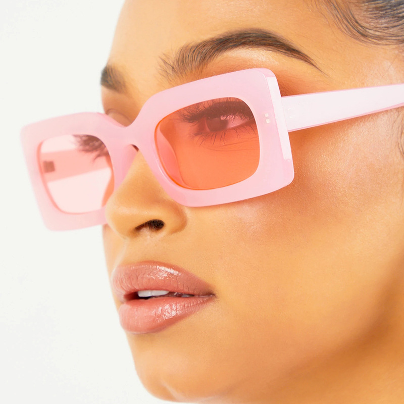 Jelly color small square sunglasses new cross-border European and American ins sunglasses Net popular concave shape trendy sunglasses
