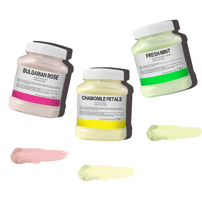 Cross-border hydrating skin brightening 24k gold soft film Powder rose petal crystal jelly mask powder 350g foreign trade Wholesale