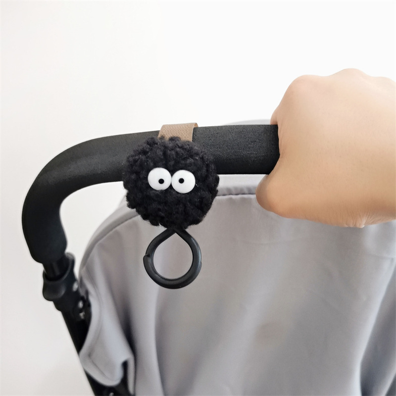ins style plush small bristle stroller Hook stroller accessories stroller walking baby artifact multifunctional bag hook