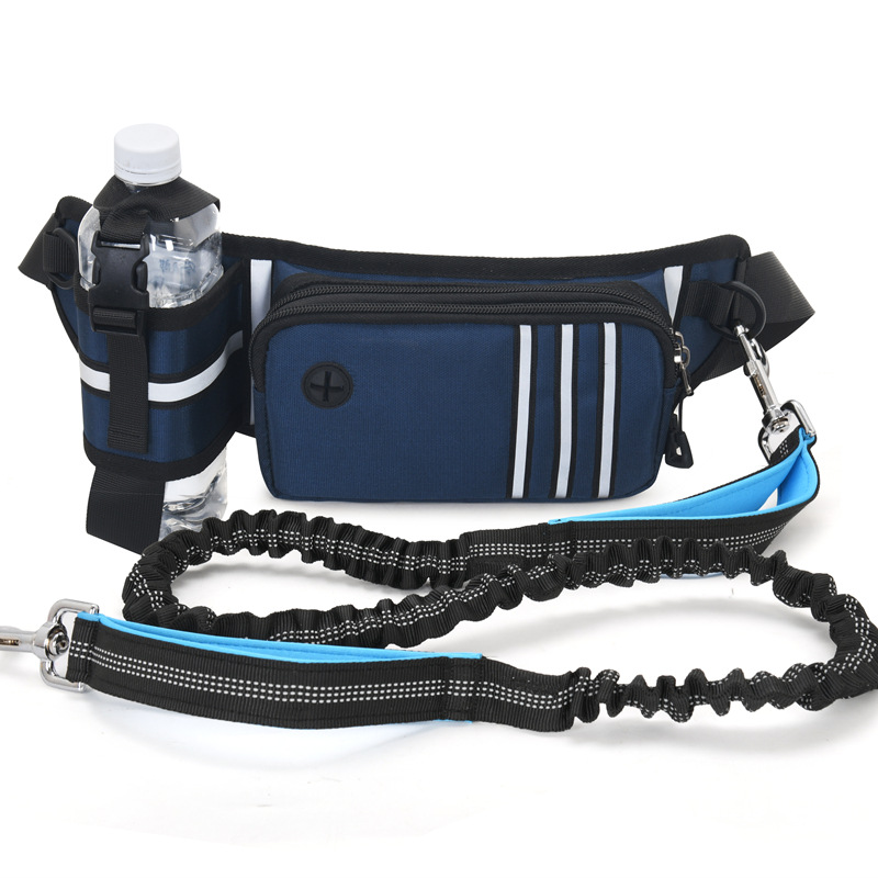 Cross-Border pet dog walking artifact multifunctional water bottle waist bag with elastic dog rope dog chain running fitness mobile phone waist bag