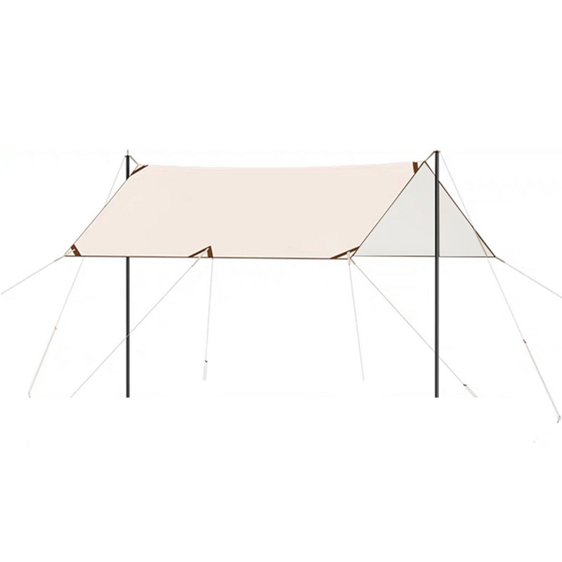 Camping Outdoor Black Rubber Canopy Tent Sun Protection UV Protection Camping Supplies Silver Coated Curtain Portable Sunshade Canopy
