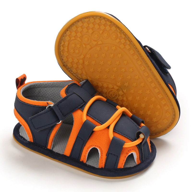 Summer 0-1 years old foreign trade soft rubber sole toddler shoes Baotou sandals newborn baby shoes