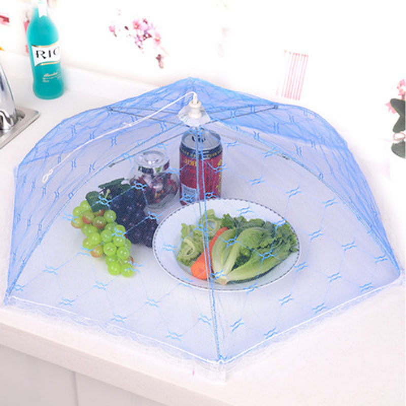 Table Cover Food Cover Dish Cover Rice Cover Large Lace Foldable Fly-proof Insect-proof Cover Vegetable Cover Umbrella Cover Round Dish Cover