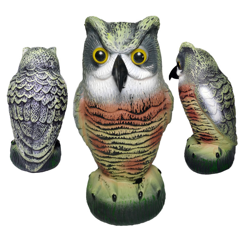 Amazon simulation Owl garden garden decoration imitation bird Owl drive mouse Owl model Sound