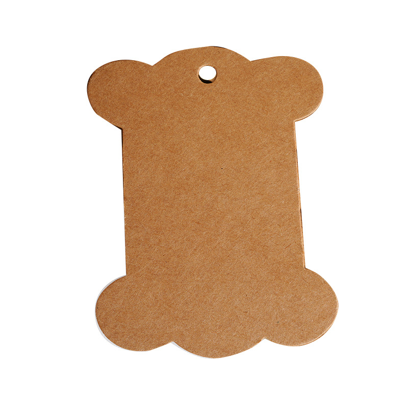 100 PCs Kraft paper bone shape label blank paper card word mood card DIY soap Tag Pendant