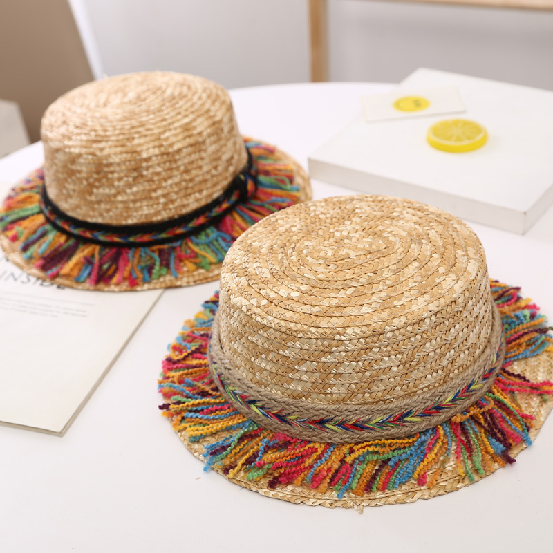 Baby sun hat sunscreen beach summer boys and girls British hat parent hat sunshade straw hat Korean tide wholesale