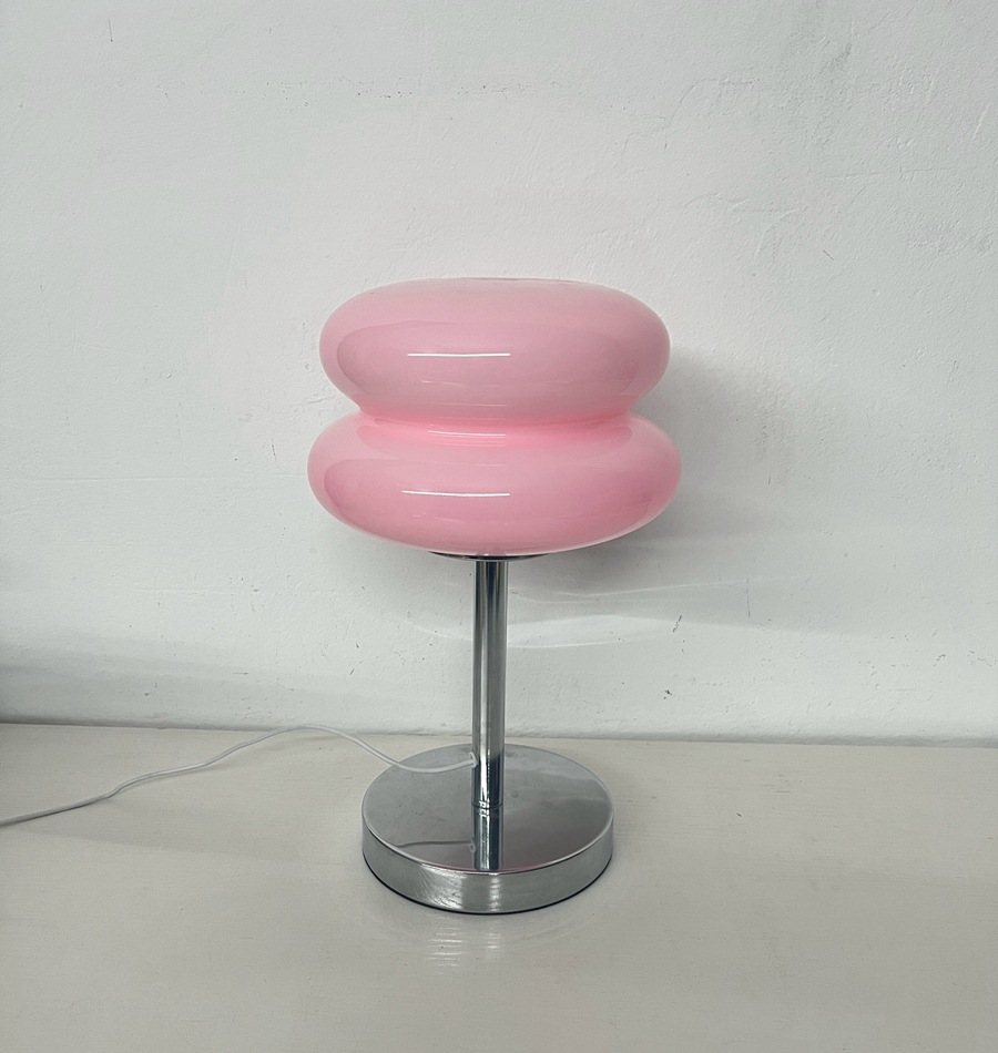 Thick Bottom Creative Bedroom Bedside Living Room Decorative Table Lamp Yama Atmosphere Egg Tart Glass Lamp Bauhaus Nightlight