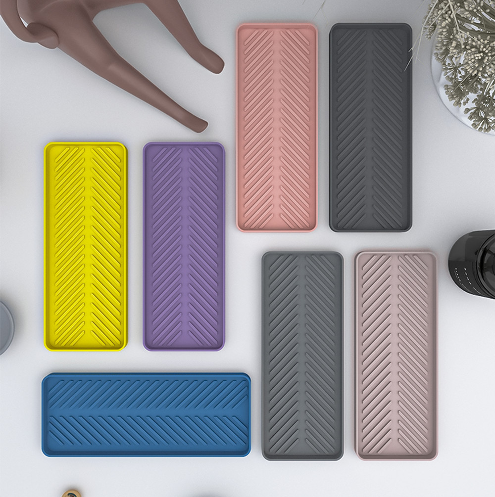 Multifunctional Silicone Storage Mat Coaster Drain Mat Kitchen Cooking Tank Storage Tray Nordic Style Desktop Mat Heat Insulation Mat