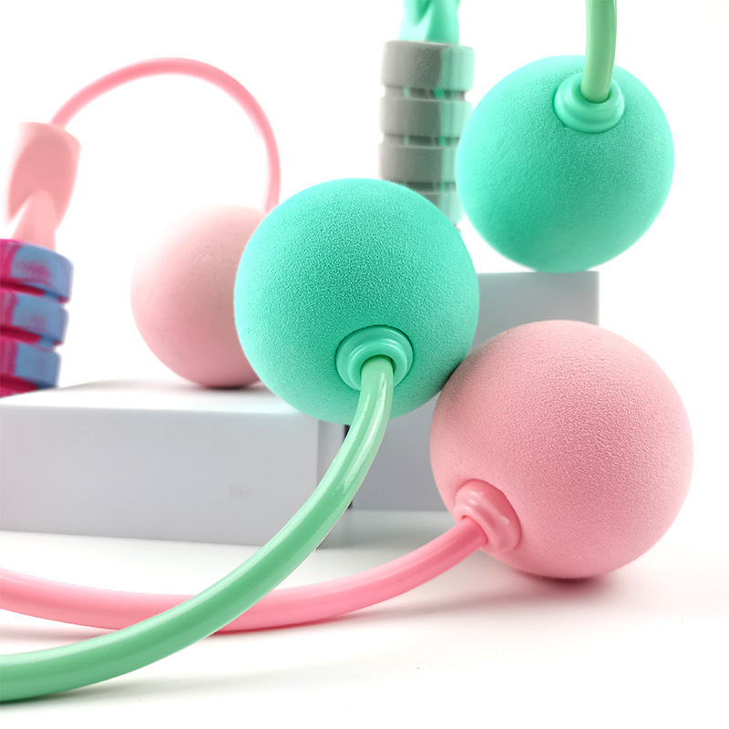 Zhaolun cordless pink rope skipping Amazon sports fitness solid sponge ball duckbill wireless big ball rope skipping