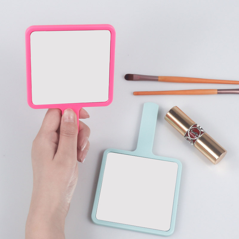 Korean Style Square Handheld Mirror diy Cream Gel Portable Portable Cosmetic Mirror Beauty Salon Gift Printing Advertising logo