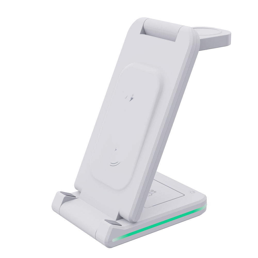Desktop vertical wireless charger three-in-one 15W fast charging bracket for Apple 15 mobile phone headset watch 7