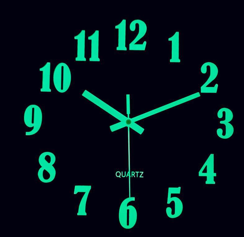 8 inch luminous wood grain wall clock wooden mute clock cross-border Amazon explosions luminous fluorescent wall clock clock
