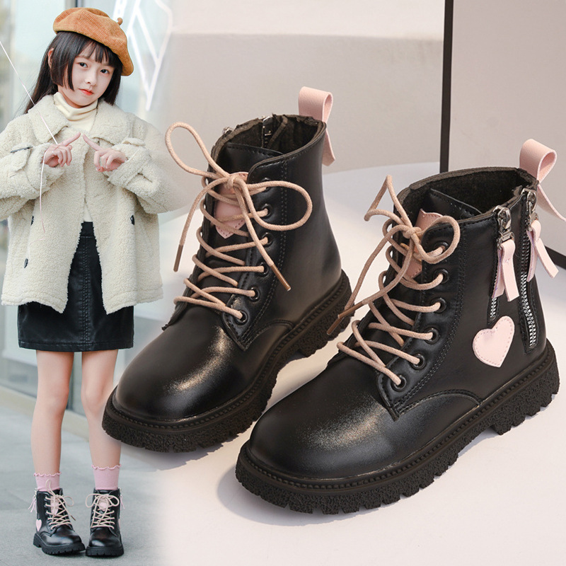 女の子のマーティンブーツ冬2023新型韓国版英倫風児童ショートブーツ中の子供の赤ちゃんブーツ|undefined