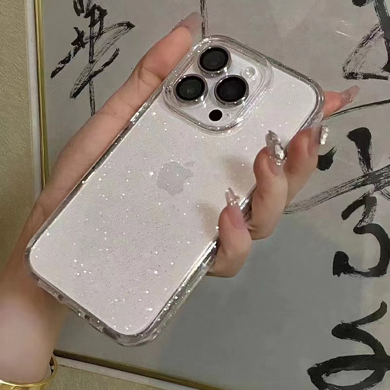 適用蘋果15promax手機殼iPhone13新款14絕美細閃硅膠12高級感7P