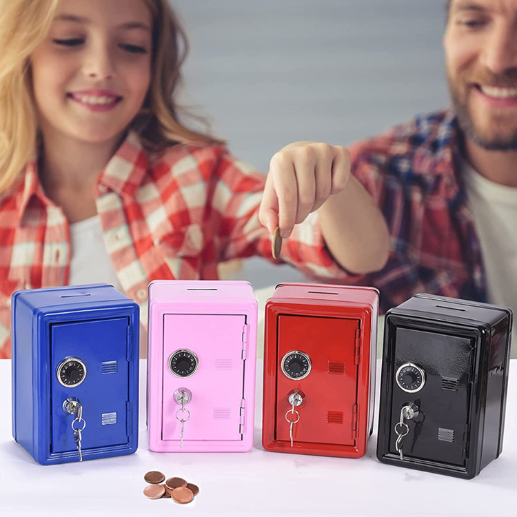 Shake sound explosion rectangular mini metal safe creative savings tank key safe decoration manufacturers spot