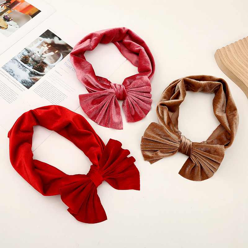 Korean style solid color pleated hair accessories simple knitted cross hair band women face wash makeup headband in stock wholesale