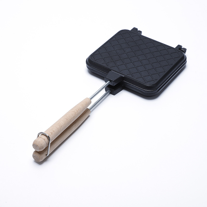 Factory direct supply home fire gas double-sided heating cartoon elk grid bread toast sandwich baking tray