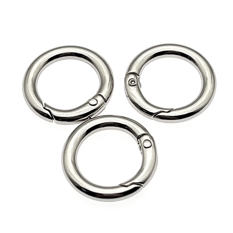 Zinc alloy spring ring ring buckle open ring spring buckle key chain connection ring webbing bag pendant
