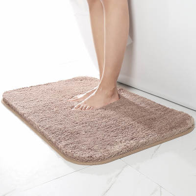 Flocking Bathroom Door Non-Slip Mat Thickened Absorbent Carpet Toilet Door Mat Door Mat Bedroom Bedside Mat