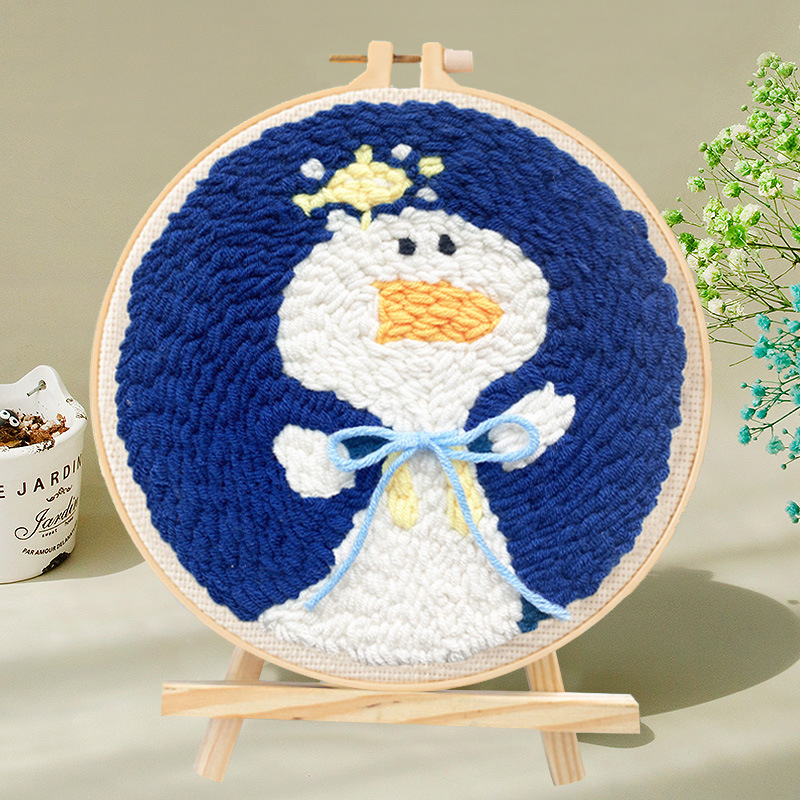 Hand-woven embroidery Wool painting homemade stamp embroidery diy material bag room decoration painting sent to girlfriends