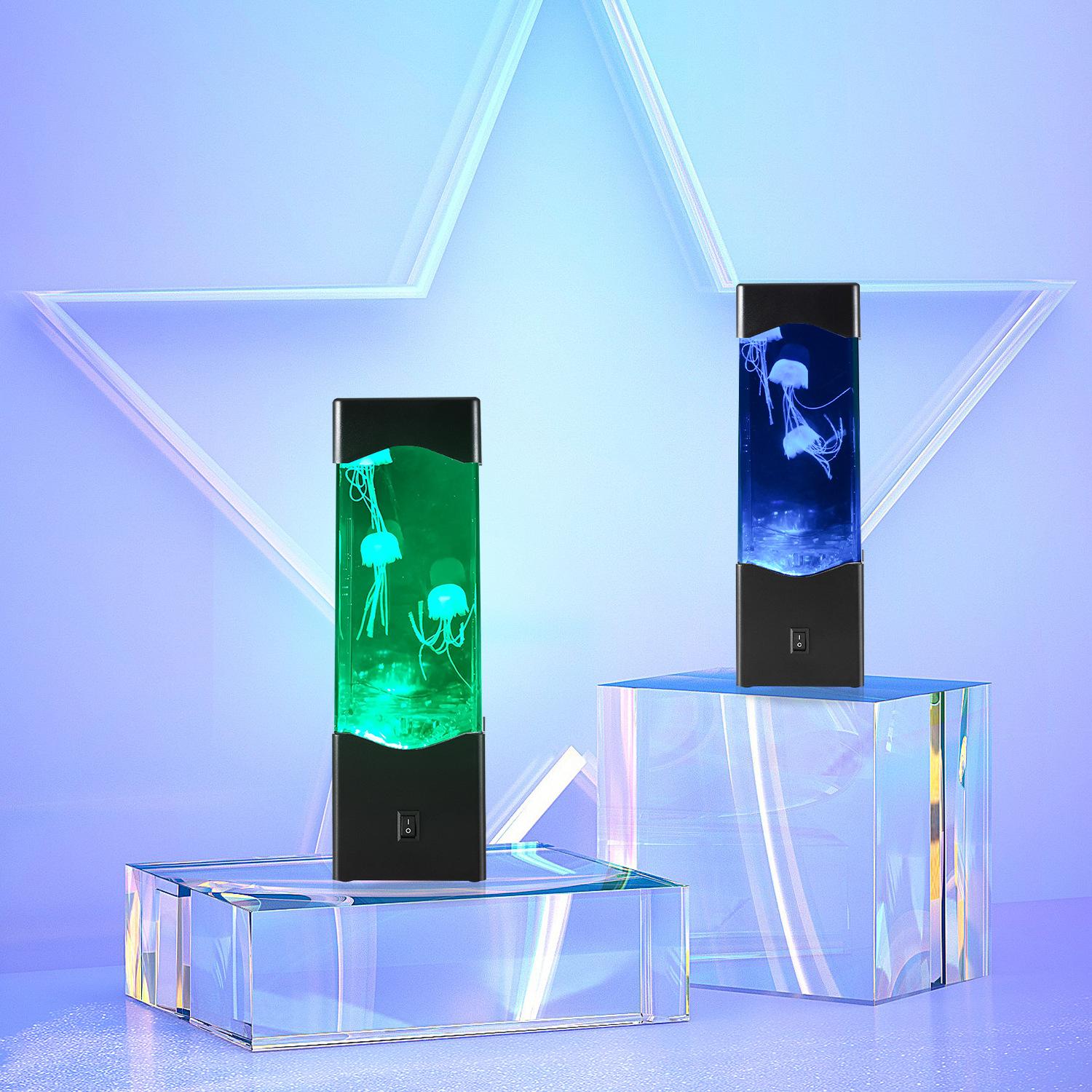 Factory direct led colorful mute simulation of the water mother lamp foreign trade modern home gift smart desk lamp night light