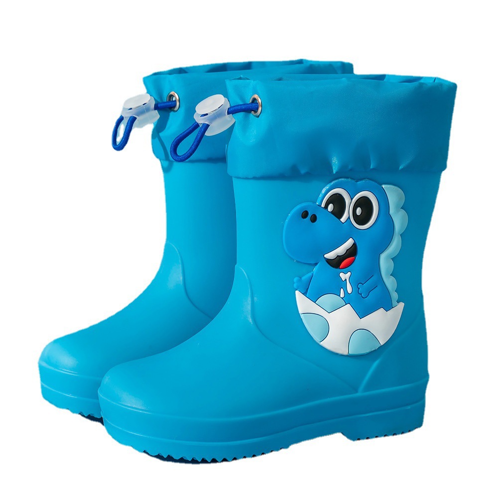 Fengqingfan children's rain boots for boys and girls children's rain boots non-slip girt waterproof children's cartoon student water shoes