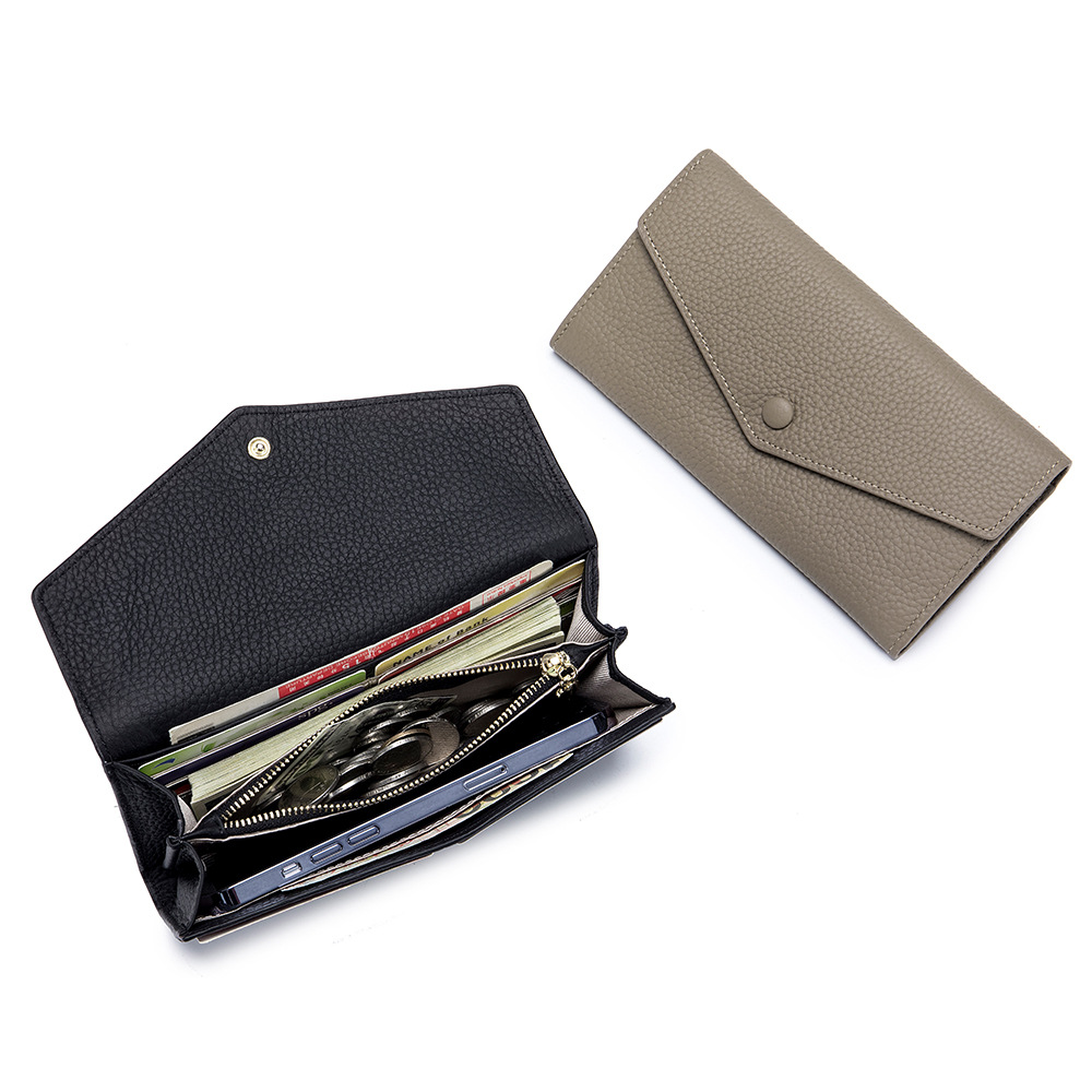 New leather long wallet multi-functional hand bag mobile phone wallet soft leather simple temperament wallet large capacity