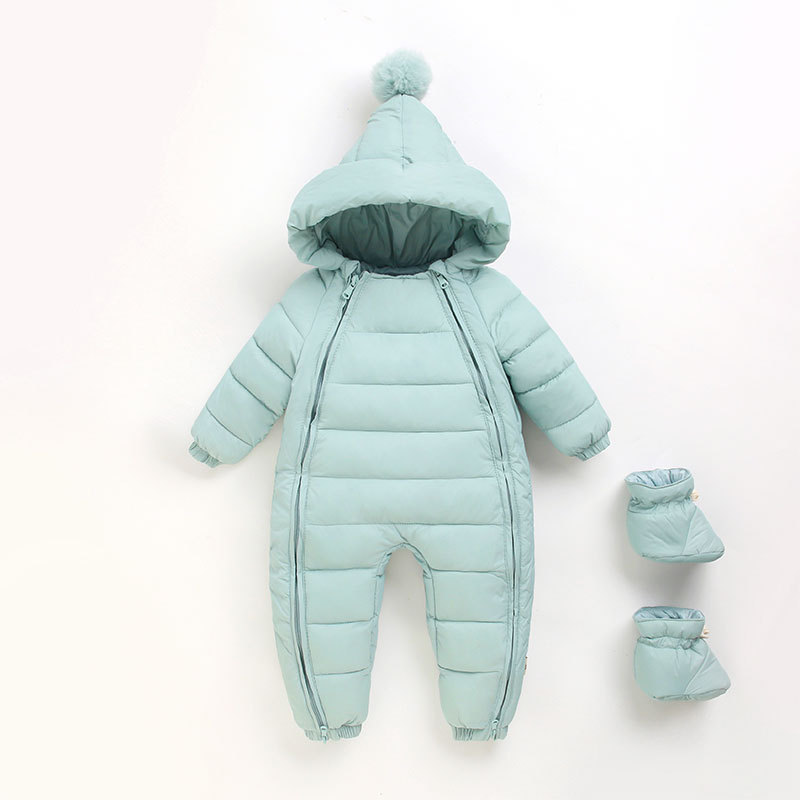 Baby Clothes Newborn Children's One-piece Ha-ha Clothes Baby's Autumn and Winter Thickened Climbing Clothes Warm Down Cotton Holding Clothes