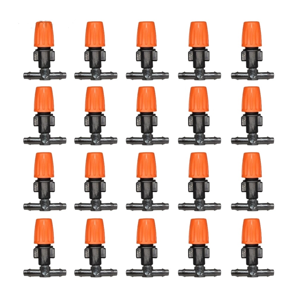 Orange Atomizing Nozzle Adjustable Micro Spray Drip Irrigation Waterers Cooling and Humidifying 4/7 Hair Tube Garden Tools