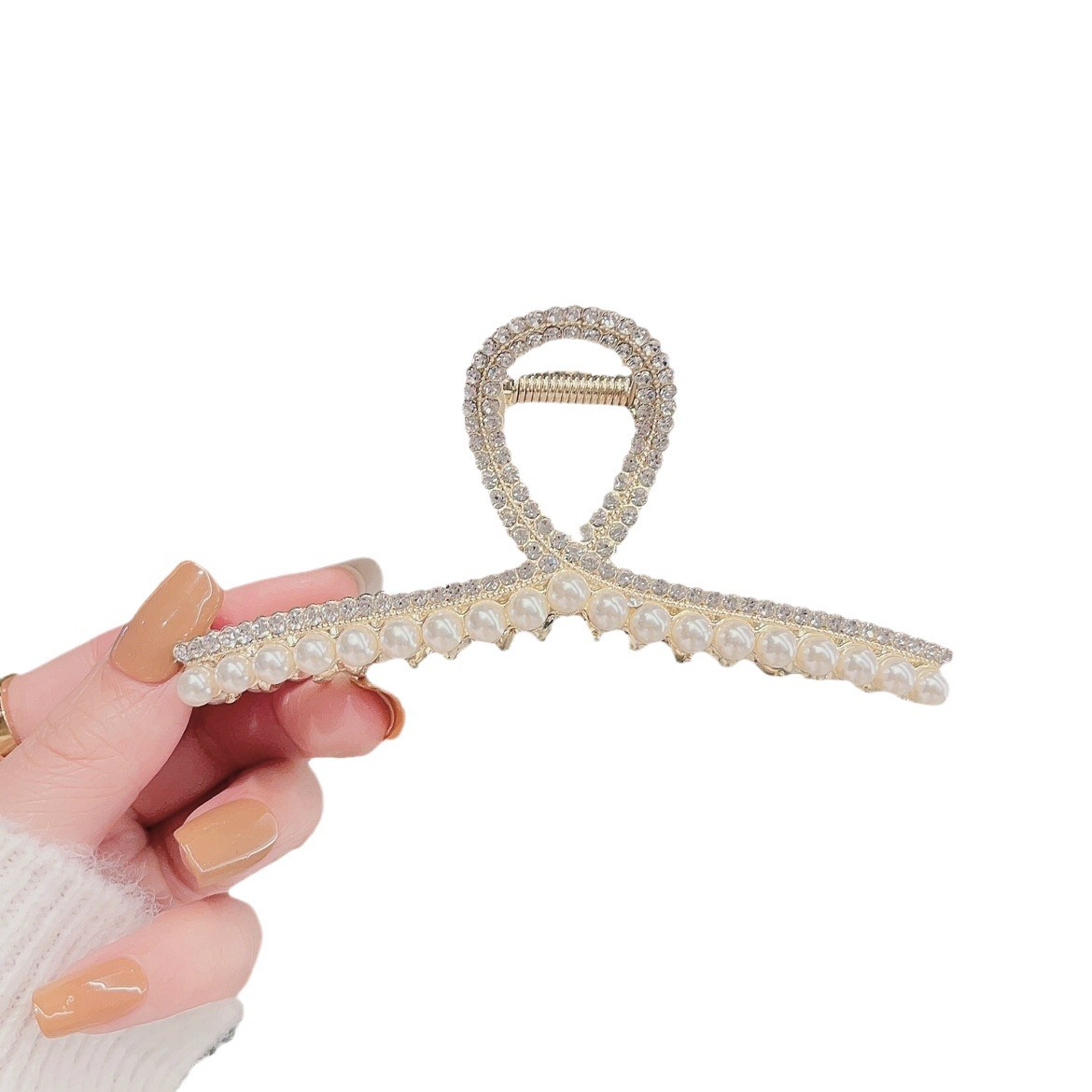 Autunno e inverno Nuovo Nero forcina per capelli da donna di alta qualità senso posteriore della testa piastra per capelli grande clip di squalo temperamento copricapo_voghion.com