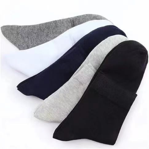 Cotton Socks Men's Medium Long Tube Pure Black Long Socks Men's All Cotton Autumn and Winter High Tube High Waist Business Men's Socks Casual Socks