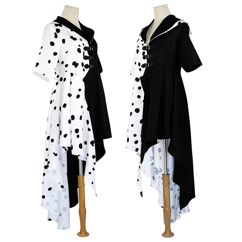 A large number of spot movie 101 loyal dog black and white witch kuila de vir cosplay performance clothes