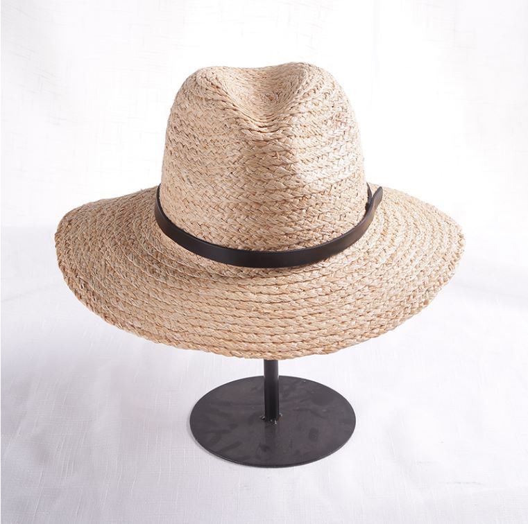 Lafite Men's and Women's Three-color Jazz Hat Top Hat Mid-brim Beach Top Hat Sunshade Breathable Belt Decorative Straw Hat
