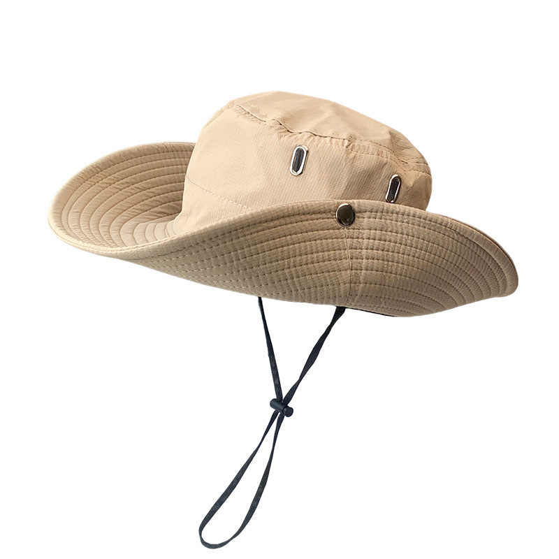 Western Cowboy Hat Children's Summer Big Eave Japanese Outdoor Fisherman Hat Travel Mountaineering Sunscreen Men's Seaside Sunshade
