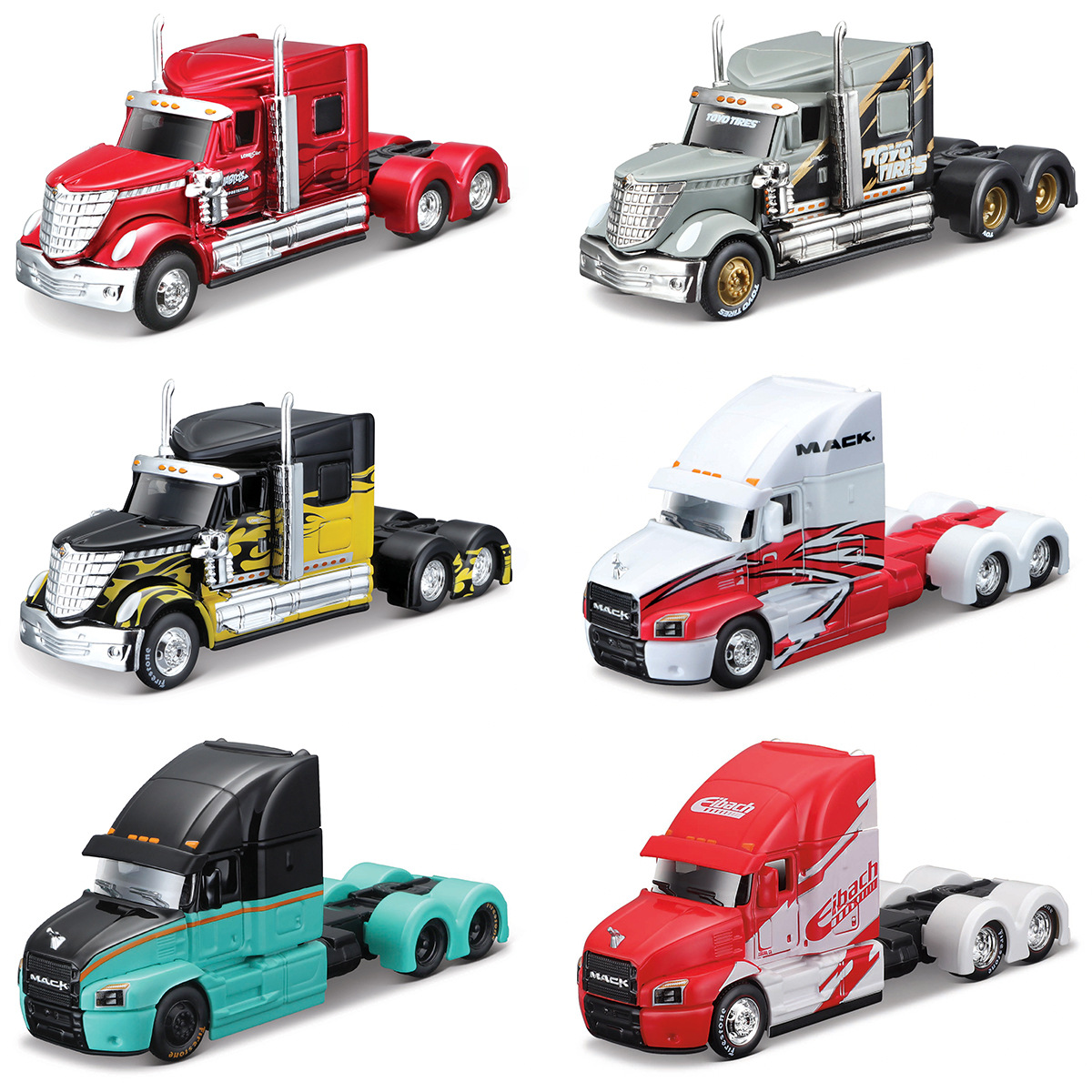 Meichi Figure 1:64 Container Trailer Head Truck Transporter Simulation Alloy Trailer Car Model Toy
