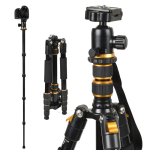 1,6 M multifuncional SLR cámara profesional trípode amortiguación cabeza de bola al aire libre reverso plegable soporte fotografía