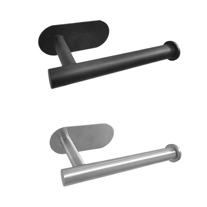 Stainless Steel Tissue Holders Punch-free Wall-mounted Paper Holders Roll-up Paper Holders Preservation Film Rack Wall-hanging Rack