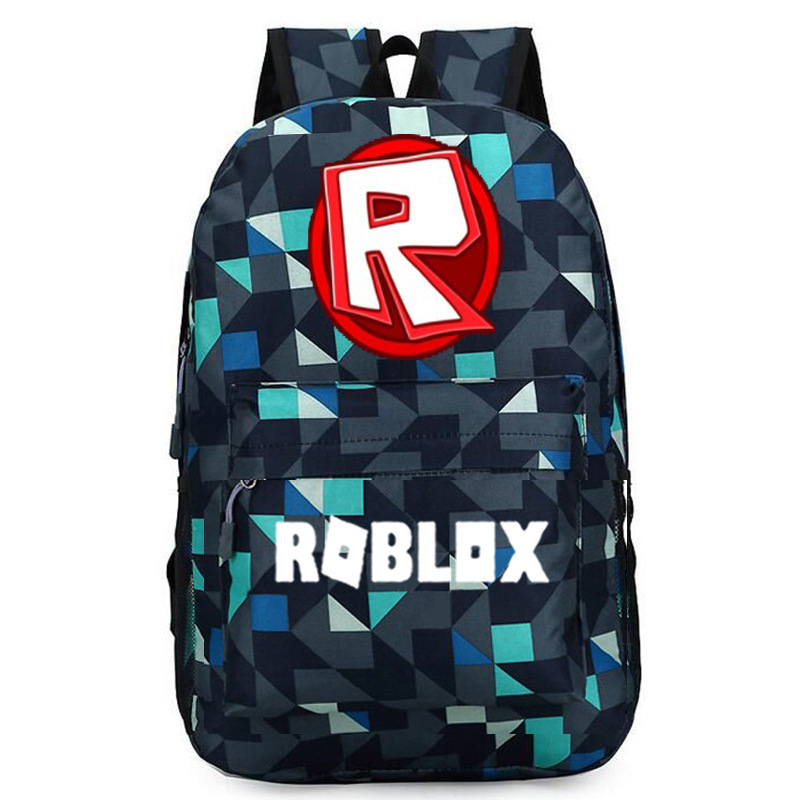 Roblox ゲーム周辺機器メンズレディースクールな形のバックパックカジュアル学生コンピュータラップトップバッグ|undefined