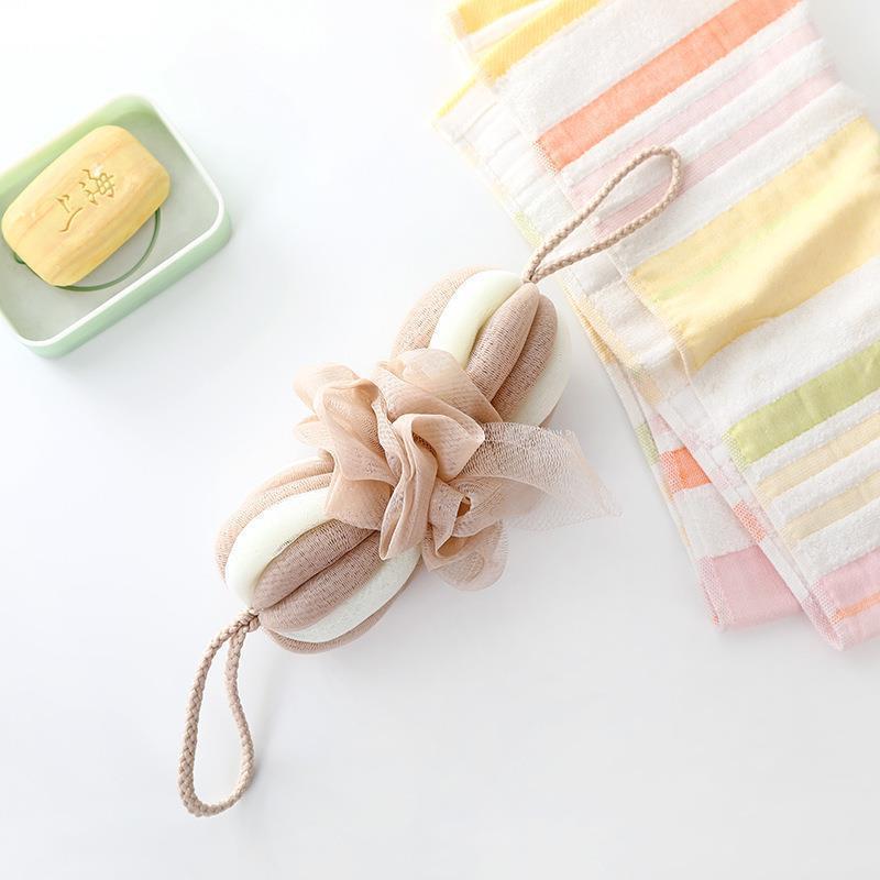 Large stretchable pumpkin bath ball Bath back rubbing two-in-one bath rubbing artifact back pulling strip Bath Bath not scattered foaming
