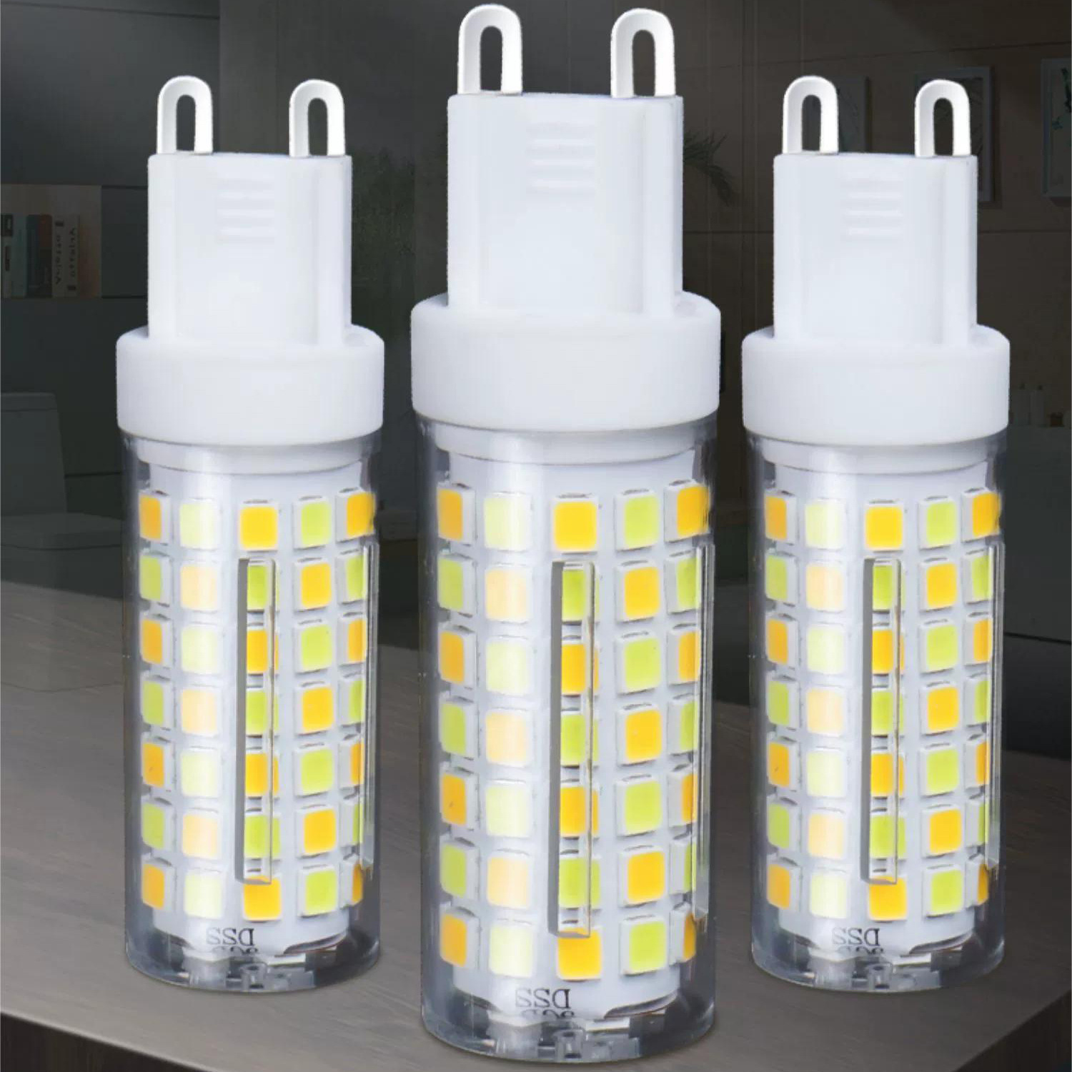 led lamp beads super bright pin g9 light source bulb strong light highlight household bulb 220V three-color light changing energy-saving lamp