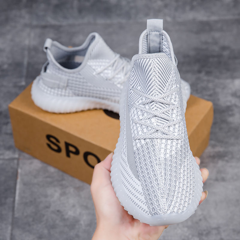 Coconut shoes factory direct men's and women's summer breathable men's quality shoes tide extra large size fly woven sports casual shoes
