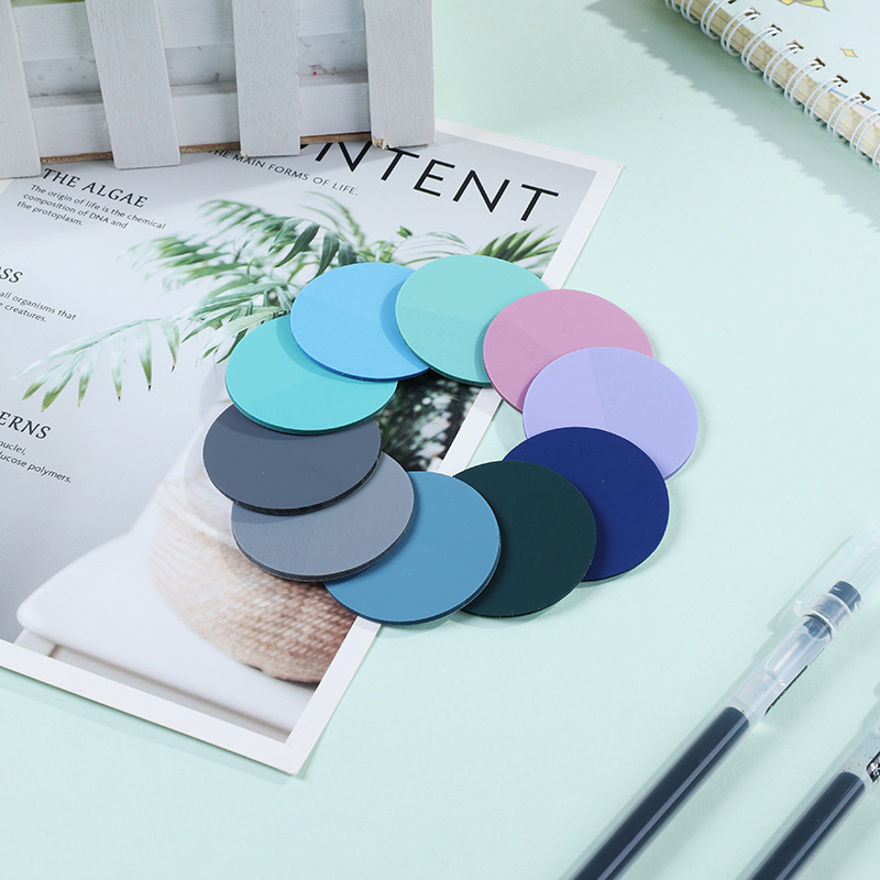 Page 160/Page 200 Fluorescent Morandi Color Circular Index Sticker Circular PET Post-it Sticker Transparent Label Sticker