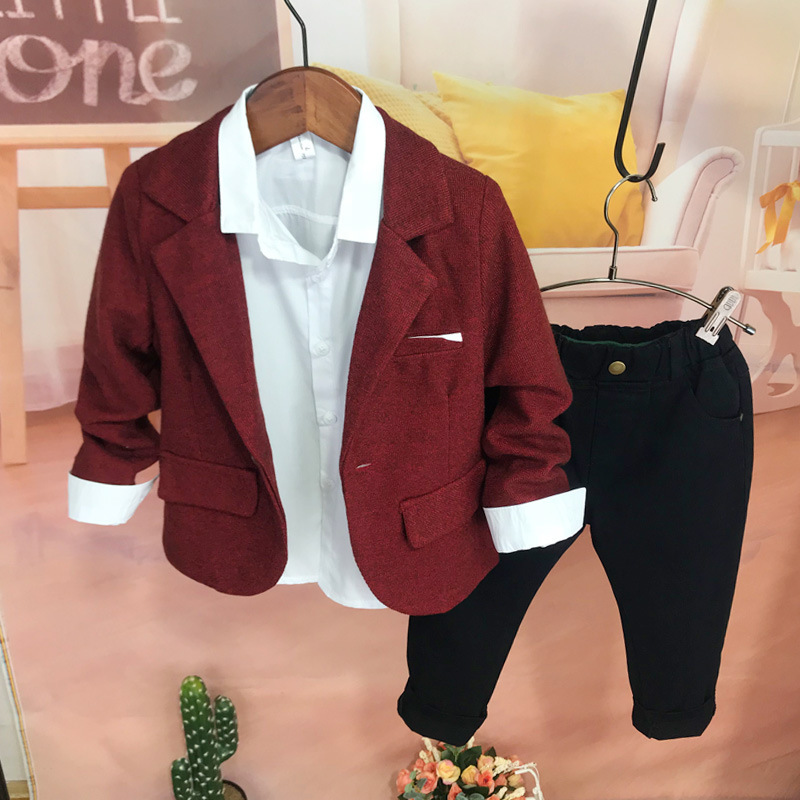 Children's small suit  spring and autumn Korean style boy's dress spring casual jacket top handsome boy's suit